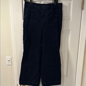 LOFT Midnight Blue Corduroy Pants Wide-Leg